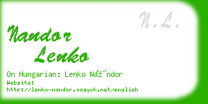 nandor lenko business card